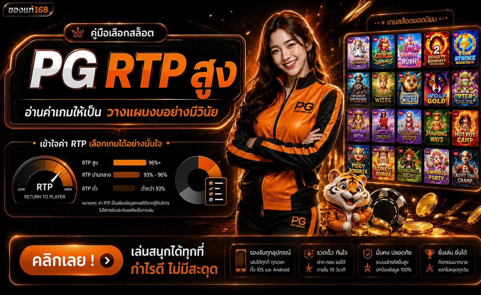 ของแทร่168 คู่มือเลือกสล็อต PG RTP สูง